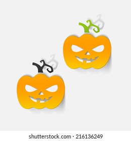 realistic design element: pumpkin