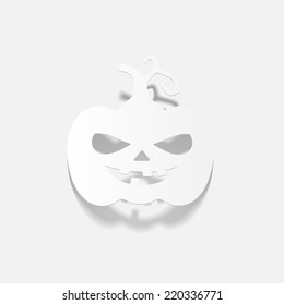 realistic design element: pumpkin