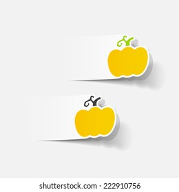 realistic design element: pumpkin