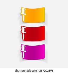 realistic design element: push pin