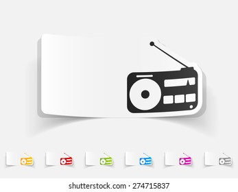 realistic design element. radio