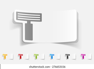 realistic design element. razor