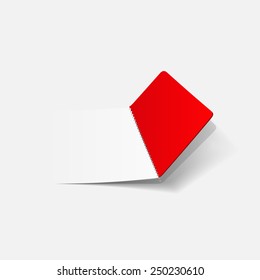 realistic design element: rectangle, seam, corner