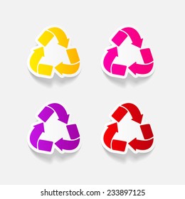 realistic design element: recycle sign