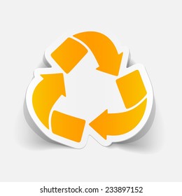 realistic design element: recycle sign