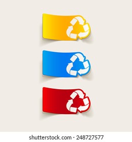 realistic design element: recycle sign