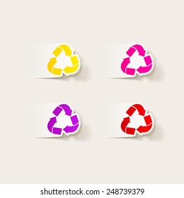 realistic design element: recycle sign