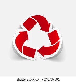 realistic design element: recycle sign