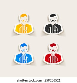 realistic design element. referee