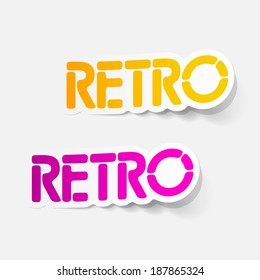realistic design element: retro