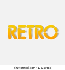 realistic design element: retro. Modern Graphic Illustration