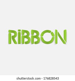 realistic design element: ribbon