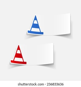 realistic design element: road cones