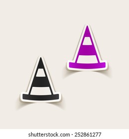 realistic design element: road cones