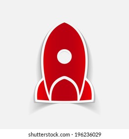 realistic design element: rocket