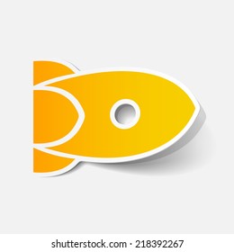 realistic design element: rocket