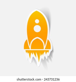 realistic design element: rocket
