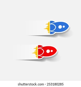 realistic design element: rocket