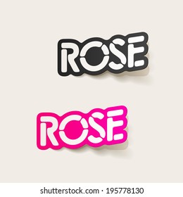 realistic design element: rose