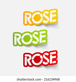 realistic design element: rose