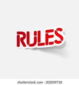 realistic design element: Rules