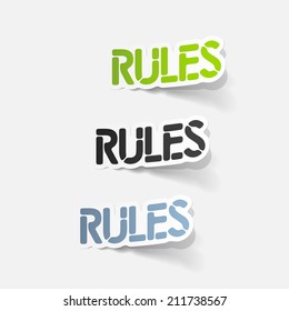 realistic design element: Rules