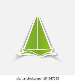 realistic design element: sailboat