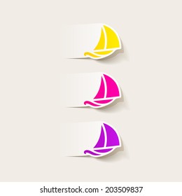 realistic design element: sailboat