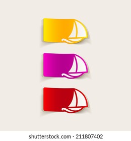realistic design element: sailboat