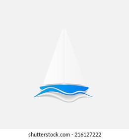 realistic design element: sailboat