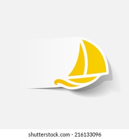 realistic design element: sailboat
