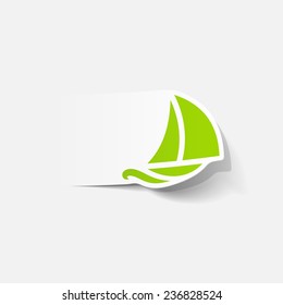 realistic design element: sailboat