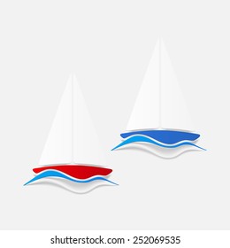realistic design element: sailboat