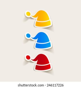 realistic design element: santa hat