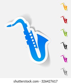 realistic design element. saxophone
