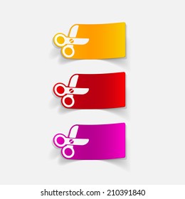 realistic design element: scissors