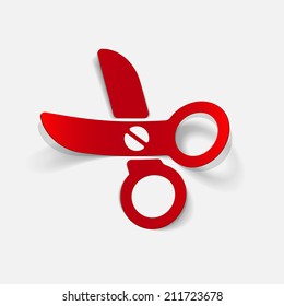 realistic design element: scissors