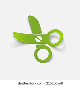 realistic design element: scissors