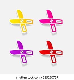 realistic design element: scissors