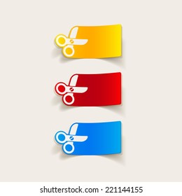 realistic design element: scissors