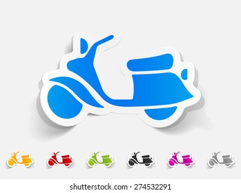 realistic design element. scooter
