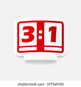 realistic design element: score board