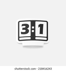 realistic design element: score board