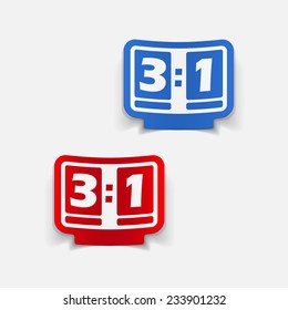 realistic design element: score board