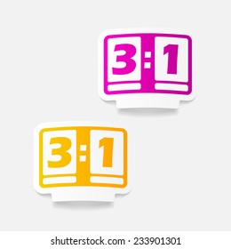 realistic design element: score board