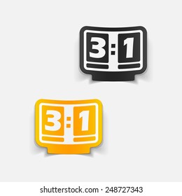 realistic design element: score board