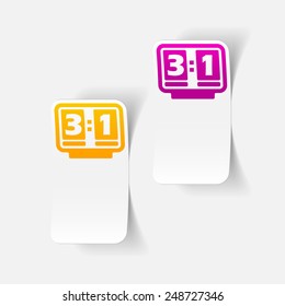 realistic design element: score board