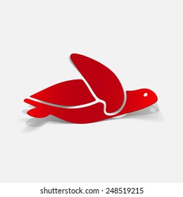realistic design element: sea turtle