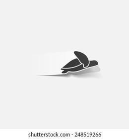 realistic design element: sea turtle