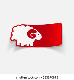 realistic design element: sheep